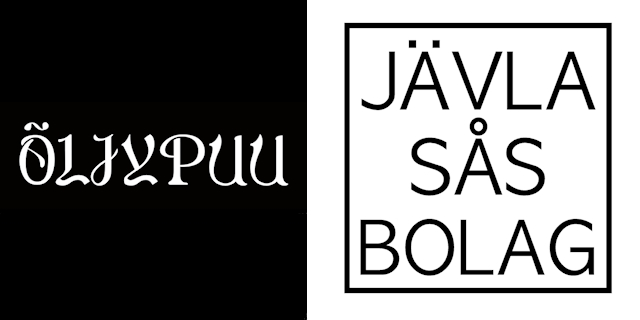 Öljypuu ja Jävla Sås Bolag logot